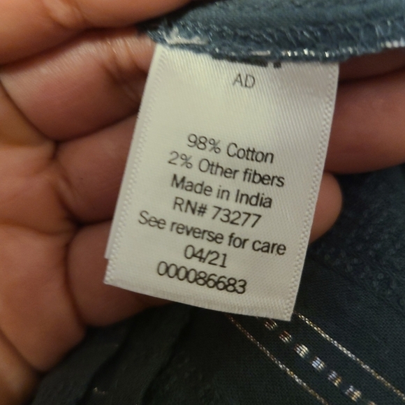 Lauren Conrad Blouse Green with Silver Stripes ¾ Sleeve Pullover Square Neck XS‎ - Picture 4 of 5